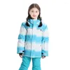 Skiing Jackets Children Ski Suits Girls Warm Plus Fleece Kids Outdoor Snowboard Windproof Waterproof Tops Coat Hooded