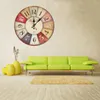 Wall Clocks Vintage Circle Bedroom Living Room Number Mute Clock Diameter Digital Dial Silent Imitation Wood 30cm