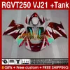 Tank Fairings Kit f￶r Suzuki SAPC RGVT250 RGV-250CC 1988-1989 Bodys 159no.127 RGV-250 RGV250 VJ21 RGVT-250 1988 1989 RGVT RGV 250CC 250 CC 88 89 ABS FAIRING WINE RED BLK