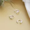 Dos Boucles D'oreilles 925 En Argent Sterling Boucle D'oreille Femmes Bijoux Étoile Oreille Clip Pour Cadeau De Fête Mode Romantique