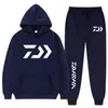 Mens Hoodies Solid Tracksuit Hooded Pullover Sweatpants Sports Suit Casual Jogger Sportwear 2 Piece Man Fleece Streetwear