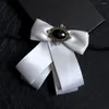 Bow Ties 2022 Men bröllopsfest krage skjorta slips kvinnor band slips cravat elastisk band strasslegering kristall bowtie tillbehör