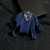 Bow Ties Brytyjczycy kobiety krawat Bling Rhinestone Stopbon Bowtie Cravat Groom Wedding Banquet Party Szyjka Koszulka krawat akcesoria