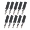 Lighting Accessories 10Pcs Gold 4 Pole 3.5mm Male Stereo Earphone Headphone Jack Plug Soldering White/Black M13 Dropship