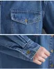 Женские блузки Blue Fashion Double Pocket Denim рубашка для женщины выключить воротник повседневные джинсы в стиле BF