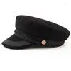 Berets Large Size Navy Cap Small Head Flat Hat Felt Army Big Bone Men Wool Plus Sizes Military Caps 52-55cm 55-57cm 58-60cm 60-63cm