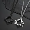Hanger kettingen eenvoudige geometrische vierkante driehoek ketting lange keten minimalistische hiphop voor mannen vrouwen minnaar cool sieraden