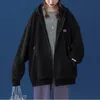 Women's Hoodies Sweatshirts LEGIBLE Spring Autumn Casual Female Zip Up Loose Hooded Oversize Hoodie Women Teen Girl 220930