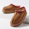 여성 디자이너 스노우 부츠 Tazz Shoes 푹신한 플랫폼 뮬 두꺼운 바닥 부츠 모피 여성 겨울 부팅 고급스러운 신발