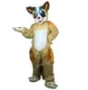 Noël marron Husky renard chien mascotte Costume personnage de dessin animé tenue costume Halloween adultes taille fête d'anniversaire tenue de plein air activités caritatives