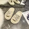 Pluche katoenen slipper vrouwelijke herfst winter mooie zachte zool vrijetijdsgebruik binnen de bodem foot comfortabele massage