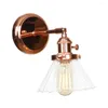 Wandlampen IWHD IJzeren metalen glas Retro -lichten voor thuisverlichting Badkamer Mirror Licht Rose Gold Vintage SCONCE Edison Style