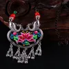 Pendentifs Colliers PENDENTIFS RETRO ETHNIQUE MIAO ARGENT CLASSIQUE BRODERIE PULL CHAINE GLANDS COTON ET LIN ACCESSOIRES