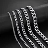 Chains 3/5/7/9/11mm Stainless Steel Chain Necklace For Men Women Curb Cuban Link Gold Color Punk Choker Fashion Male Jewelry Gift