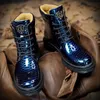 British Casual Short Boots Men Shoes Fashion Classic Pu Retro Snake Pattern Round Head Sacing Street Outdoor Daily AD334