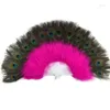 Stage Wear Peacock Feather Hand Fan Dancing Bridal Party Supply Decor Woman Accessories 28 Pieces Marabou Feathers