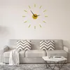 Horloges murales 3D moderne grande horloge décorative acrylique miroir maison salon décor