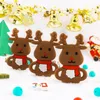 Beads Kovict 5pcs Silicone Teether Christmas Gifts Santa Claus Pacifier Chain Making Food Grade Sika Deer Baby