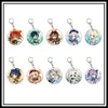 ألعاب مفاتيح اللعبة الطرفية anime keyring قلادة acrylic chain chain lanyards ساندويتش على الوجهين يمكن أن تعلق هدايا اثنين من ألعاب يوان قلادة