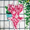 Luksusowe bikini seksowne kobiety One Piece Push-Up Bra Designer słynna marka nadruk strojów kąpielowych kąpiel na plaży Bathing