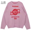 Erkek Sweaters Street Sweater Kadınlar Dünya Mektubu Harajuku Kniting Üstler Gevşek Sıcak Kazak Sonbahar Kış Japon Kız Kazak Sweater 2021 T220928