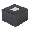 Watch Boxes High Quanlity Black Lacquered Luxury Wooden Case High-End Box Brand Display Square Gifts