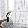 Rideau MRTREES moderne Floral Tulle rideaux transparents pour salon chambre cuisine Voile porte rideaux fenêtre panneaux de traitement