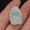 Pendant Necklaces Natural Stone Agates Crystal Bud Irregular For Jewelry Making DIY Necklace Earring Accessories Gem Charm Gift 20-23x30mm