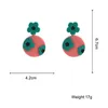 Bengelen oorbellen aensoa handgemaakte kleurrijke bloempolymeerklei voor vrouwen ongebruikelijke geometrische ronde ronde druppel sieraden