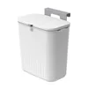 Poubelles Poubelle de cuisine murale avec couvercle, seau de rangement, porte d'armoire domestique suspendue et coulissante 220930