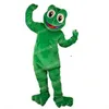 Halloween Green Frog Mascot Costume de desenho animado Personagem Carnaval Festival Dresses Fantorizados Tamanho dos adultos Tamanho de capital de publicidade ao ar livre