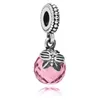 925 Sterling Silver Pink Morning Butterfly Dangle Charm Bead Convient aux bracelets porte-bonheur de bijoux de style européen Pandora