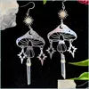 Dangle Lustre Dangle Lustre Champignon Boucles D'oreilles Hypoallergénique Fée Bijoux Cristal Naturel Irregar Blanc Transp Mjfashion Dhkng