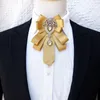 Corbatas de lazo para hombre, corbata de diamantes de imitación, regalos de negocios de alta gama de lujo, cuello de flores, accesorios de boda para hombre, pajarita de moda S