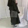 Kopa damska Coats Chicka płaszcza swobodna długa odzież wierzchnia luźna płaszcz jesień zima moda dwurzędowa wiatrówek femme 220930