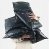 Gift Wrap 20Pcs/LotsThicken Express Bag Biodegradable PLA PBAT Clothing Mailer Pouch Bags Waterproof Black ECO Self-Seal Courier