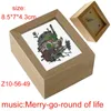 Dekorativa föremål Figurer Howl Moving Castle Merry Go Round of Life Box Music Mechanism Musical Wind Up Gift for Girfar Wife Christmas Year 220930