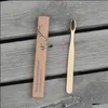 Tek kullanımlık diş fırçaları bambu diş fırçası tek kullanımlık el kraft paketi düz sap naylon kıl yumuşak saç seyahat mti renkler damla dhj63