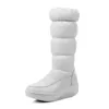 Bottes mode femmes genou haute hiver chaud fourrure cales neige côté fermeture éclair confortable femme chaussure plate-forme imperméable longue botte