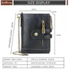 Wallets Baellerry 2022 New Men Wallet Luxury Designer Purses Short Zipper Coin Purse Card Holder Chain PORTFOLIO Portomonee Male Walet L220929