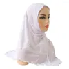 スカーフ70 60cm Moslim Chiffon Hijab Sjaals Sjaal Vrouwen Effen Kleur Hoofd Laps hijaabs dames foulard femme