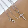 Twisted Jewelry Gold Designer Strands Necklace x Necklaces Women Cross Chain Men Buckle Thread 18K Pendant E6677