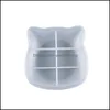 Плесени Sile Flom Plomt Cat Head Contain Containce Cabe Case Box Rox Смола DIY Кристаллическая эпоксидная мод для хранения ювелирных изделий. Доставка FFSHOP2001 DHFWB