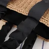 Kv￤llsp￥sar 2022 Summer Women Portable Handbag Hand Woven Tote Bag Korea Style Lady Straw Messenger Holiday Beach Girls Travel
