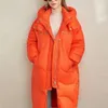 Kadınlar Aşağı Parkas Amii Moda% 90 Beyaz Ördek Kalın Down Ceket Kış Kadınlar Günlük Kapüşonlu Katı Gevşek Kadın Uzun Ceket Üstleri 11940488 220929