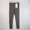 Nova lu-008 leggings de cintura alta com bolso para ioga de cor sólida com cós calças de sensação nua calças esportivas femininas elásticas para treinamento de corrida