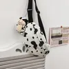 Duffel Bags Women Cartoon Cow Print Waist Fanny Pack Belt Bag Travel Hip Bum Canvas Purse Chest Phone Pouch High Quality And Brand