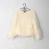 Femmes Fourrure Chaud Faux Veste Y2k Plume Recadrée 90s Rétro Manteau Douce Tendance Cardigan Mode Hiver Femmes Automne