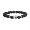 Charm Armbänder Herren Armbänder Luxus Schmuck Perle Naturstein Anker Perlen Buddha Armband Für Männer Frauen Lava Chakra Dro Mjfashion Dhe78