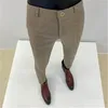 Trajes de hombre Vintage Plaid Hombres Traje Pantalones Slim Flaco Diseñador Pantalones Hasta el tobillo Casual Pantalon Homme Ropa social Estilo coreano